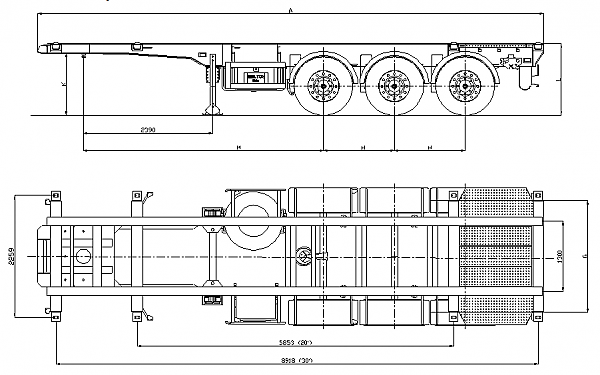 Контейнеровоз полуприцеп Wielton NS 3 P20 Р30